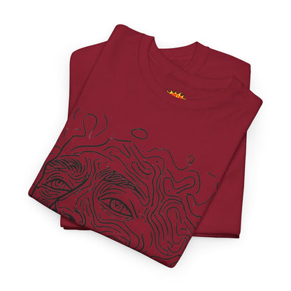 Human Face Line Drawing Portrait Graphic Art Tee Shirt