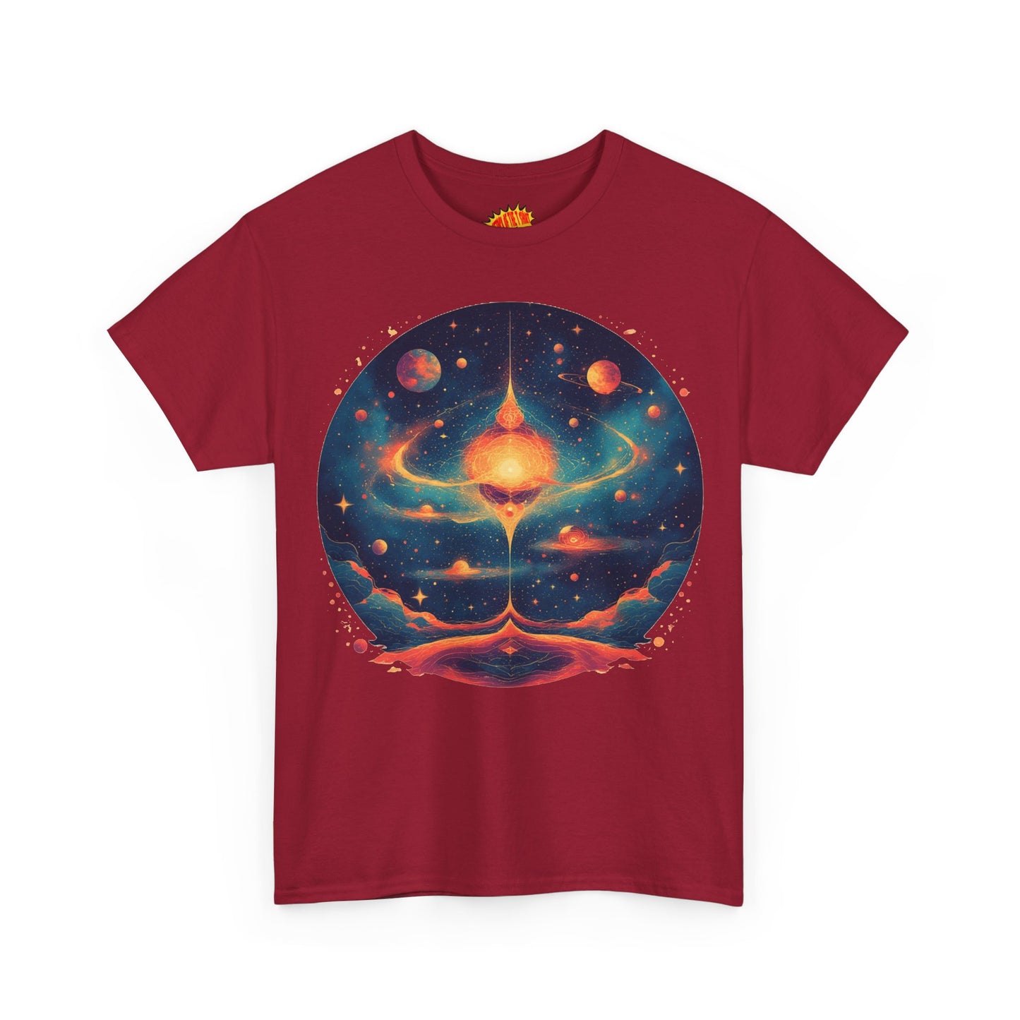 Round Galaxy w/Planets Graphic Tee Shirt *Multiple Colors*