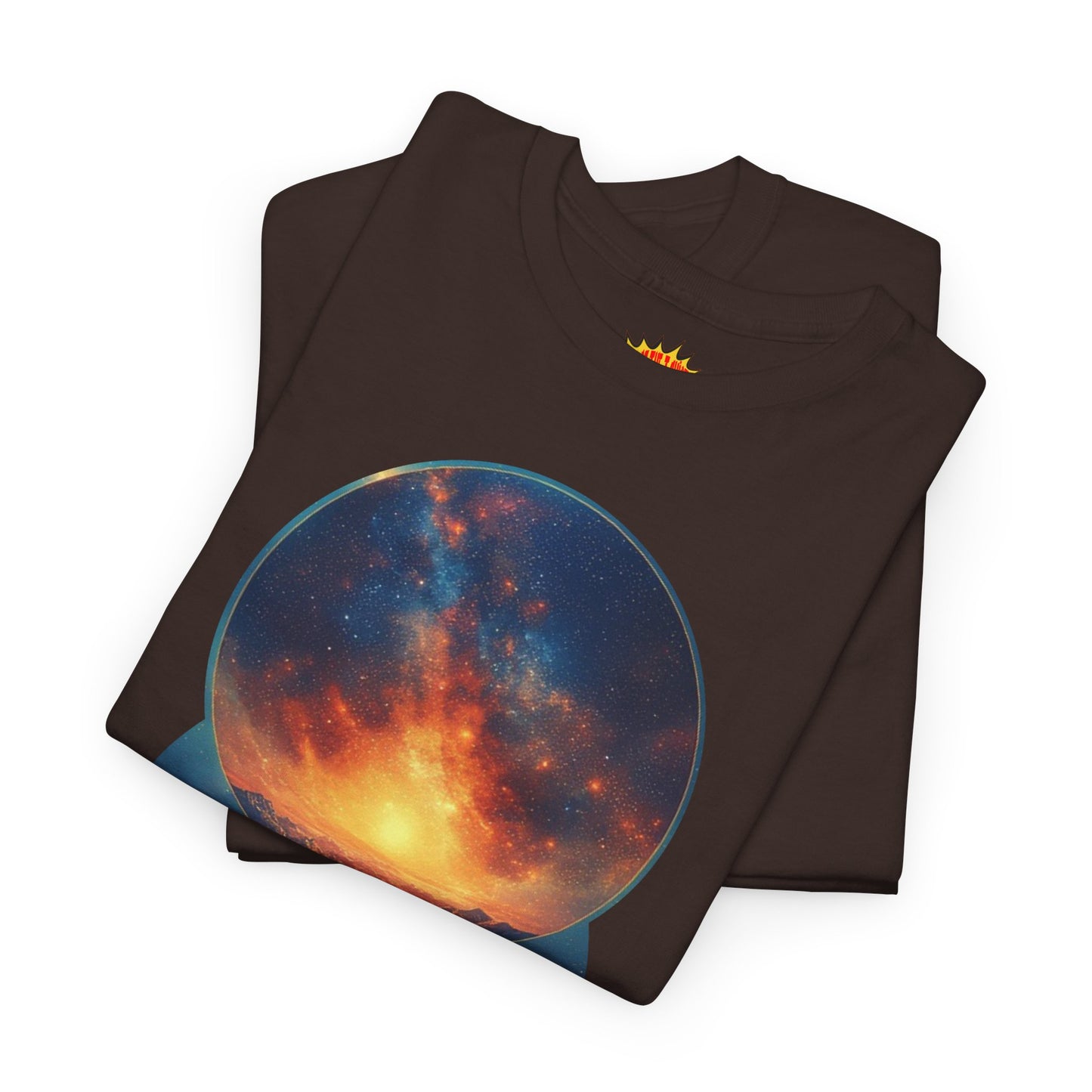 Round Cosmic Galaxy Graphic Art Tee Shirt *Multiple Colors*