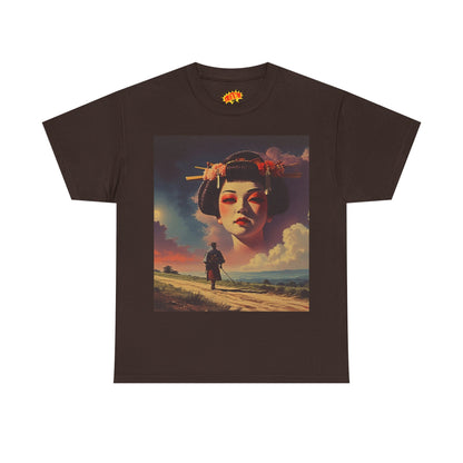 Travelling Samurai w/Sky Geisha Woman T-Shirt