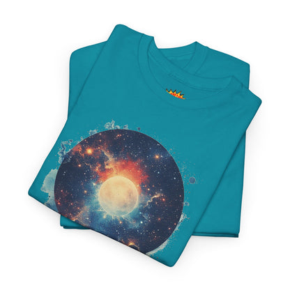 Abstract Galaxy Nebula Art w/Face Graphic Tee Shirt