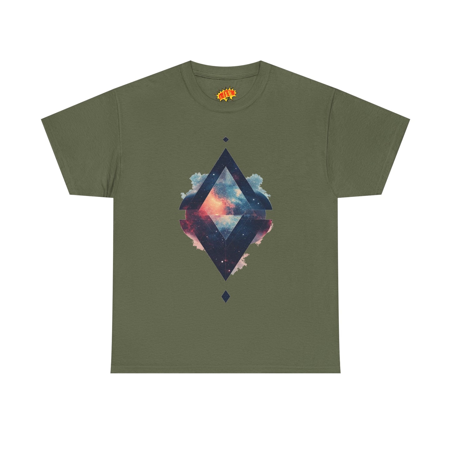 Split Diamond Shape Nebula Graphic Space Art Tee Shirt *Multiple Colors*