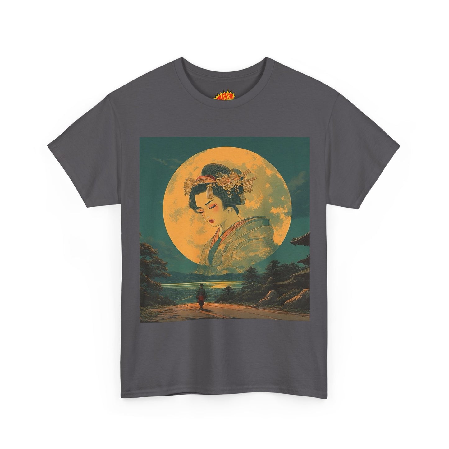 Japanese Geisha Full Moon T-Shirt *Multiple Colors*