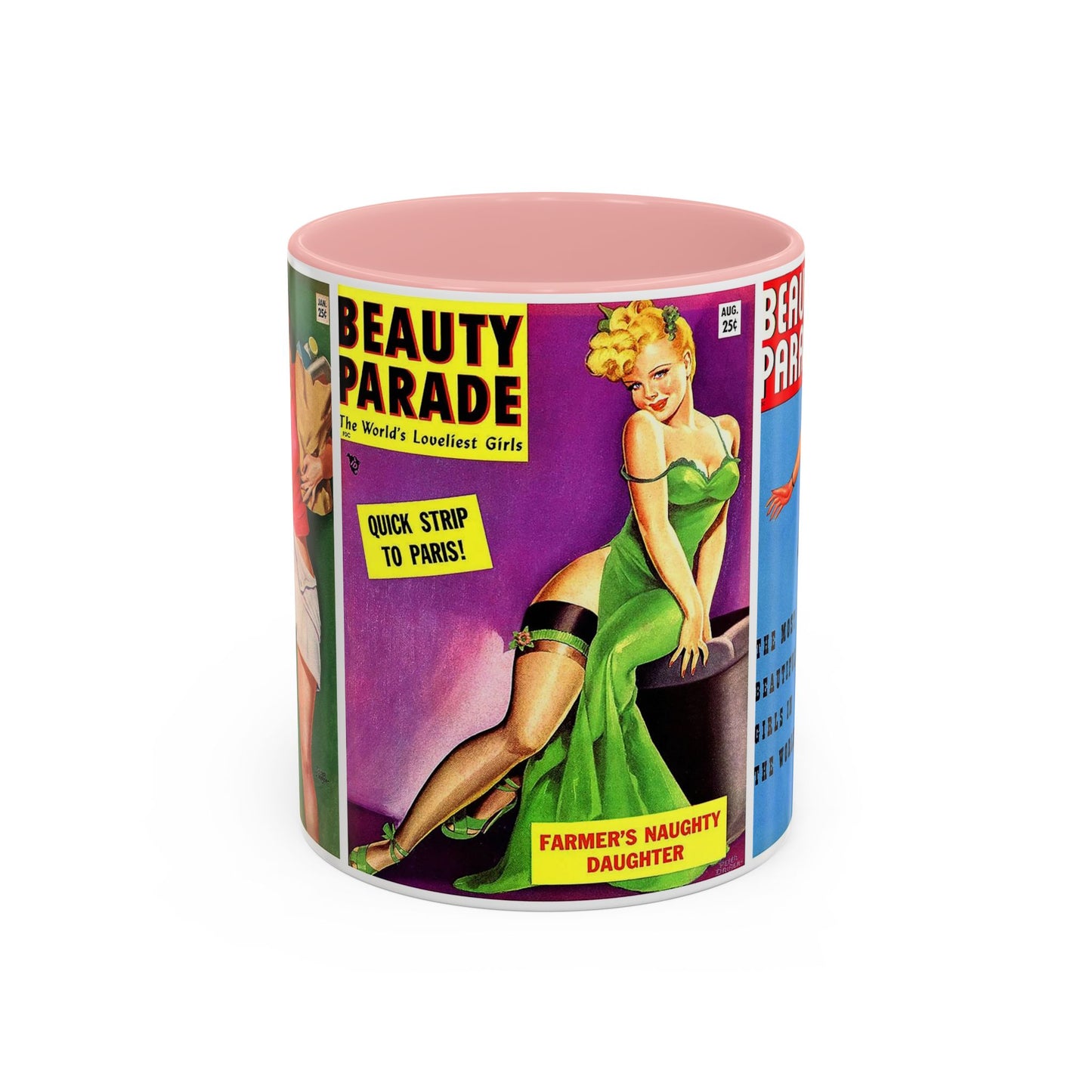 Beauty Parade Pin-Up Coffee Mug - 11oz, Multiple Colors Available