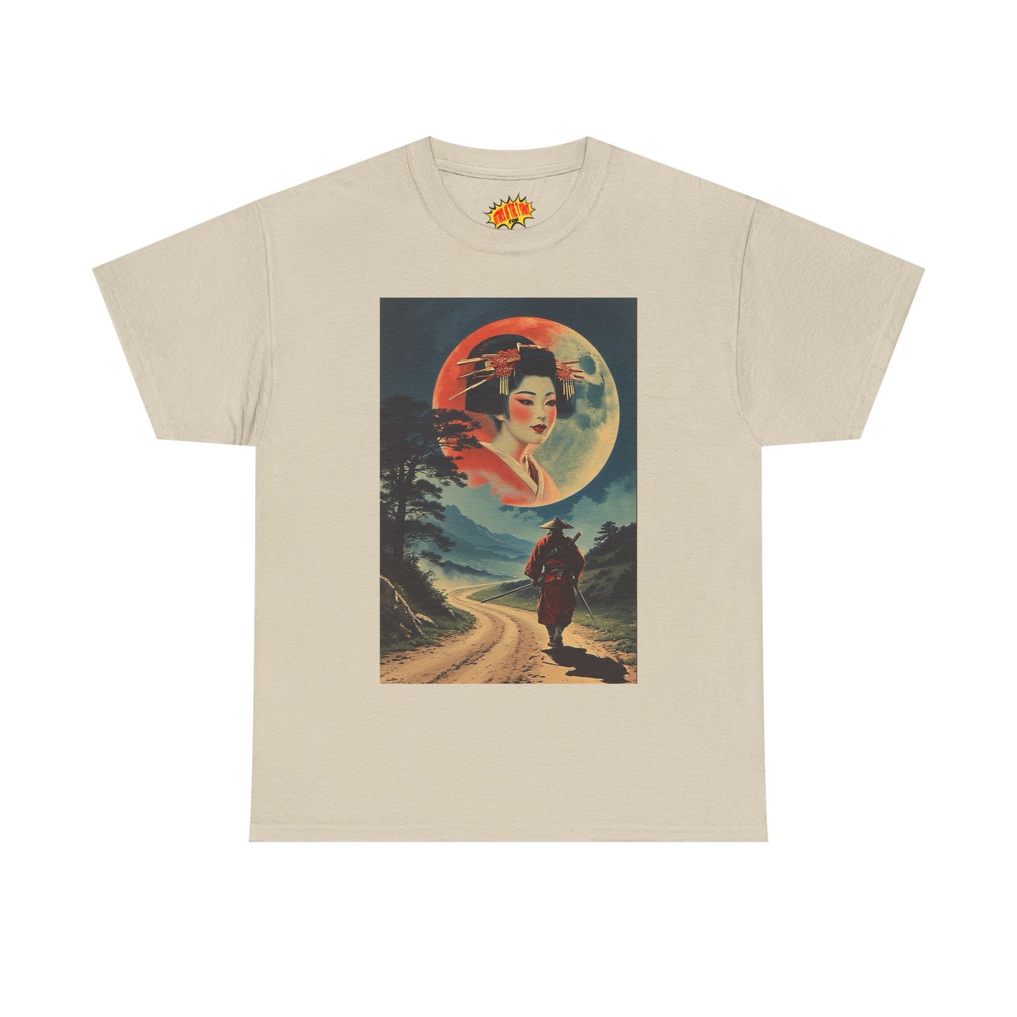 Walking Samurai w/Full Moon Woman T-Shirt *Multiple Colors*
