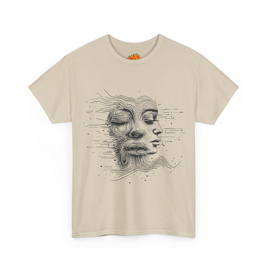 Line Drawing Graphic Art Faces Tee Shirt *Multiple Colors*