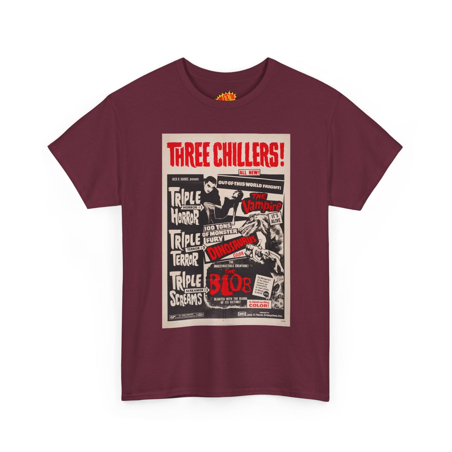 Three Chillers Movie Poster T-Shirt *Multiple Colors*