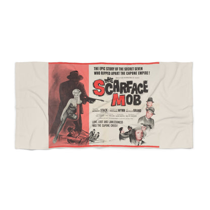 The Scarface Mob Vintage Movie Poster Beach Towel | Retro Gangster Movie Art