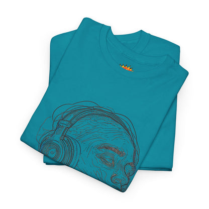 Line Drawing Portrait Graphic Music Art Tee Shirt
