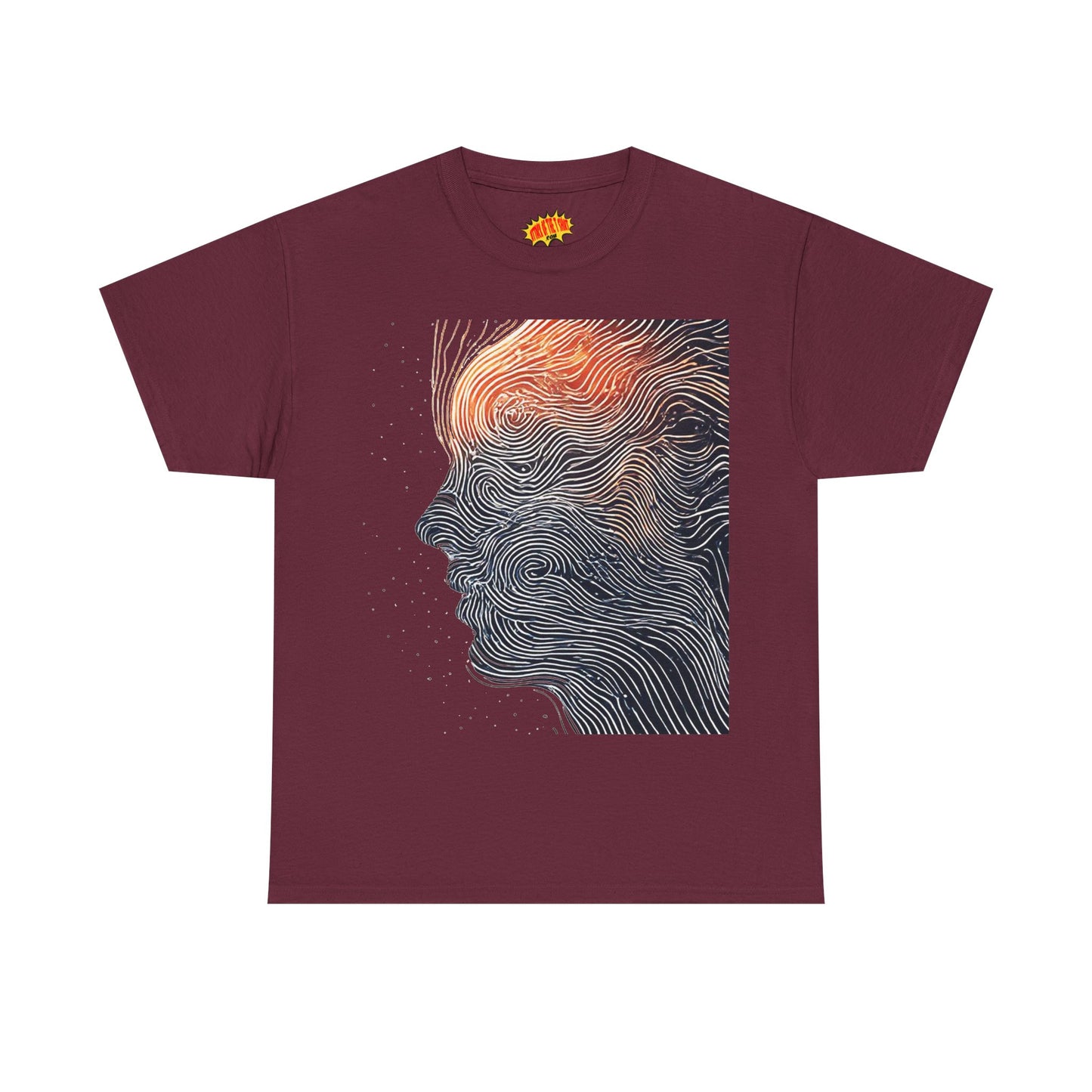 Line Drawing Face Graphic Art Tee Shirt *Multiple Colors*