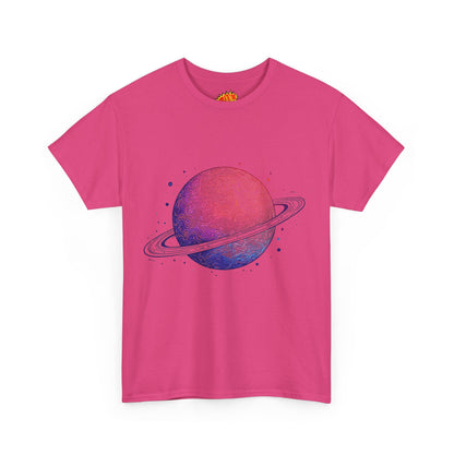 Space Art Ringed Planet Graphic Tee Shirt