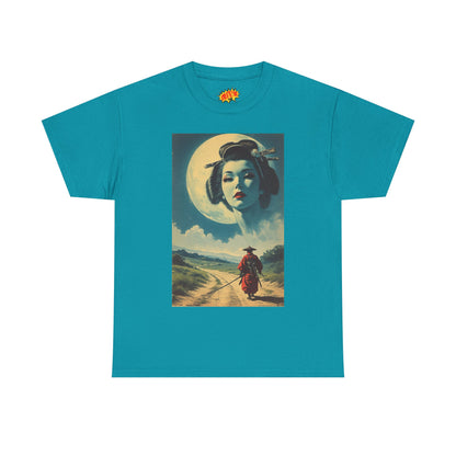 Travelling Samurai w/Moon Geisha Woman T-Shirt