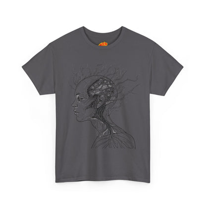 Anatomy Line Drawing Face Graphic Art Tee Shirt