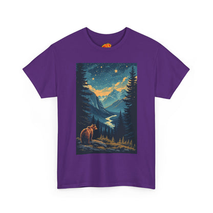 Grizzly Bear Mountain Valley Scene T-Shirt