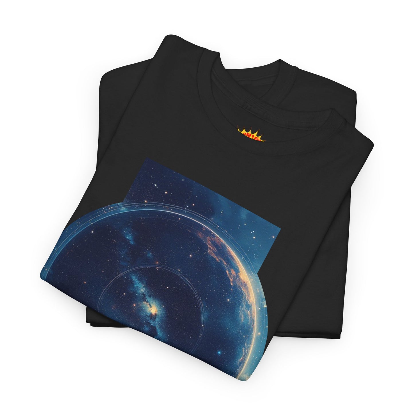 Round Galaxy Space Graphic Art Tee Shirt *Multiple Colors*