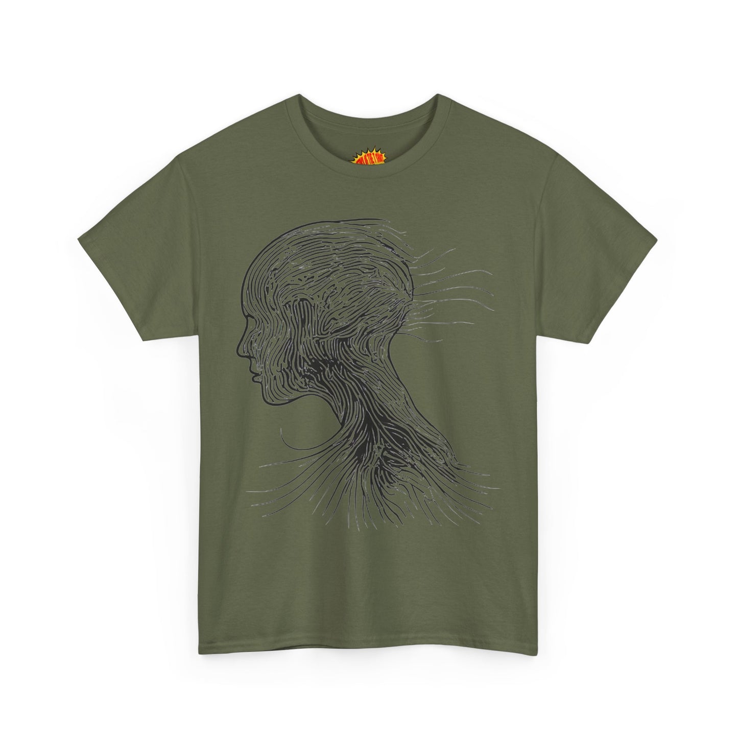 Face Silhouette Line Drawing Graphic Art Tee Shirt *Multiple Colors*