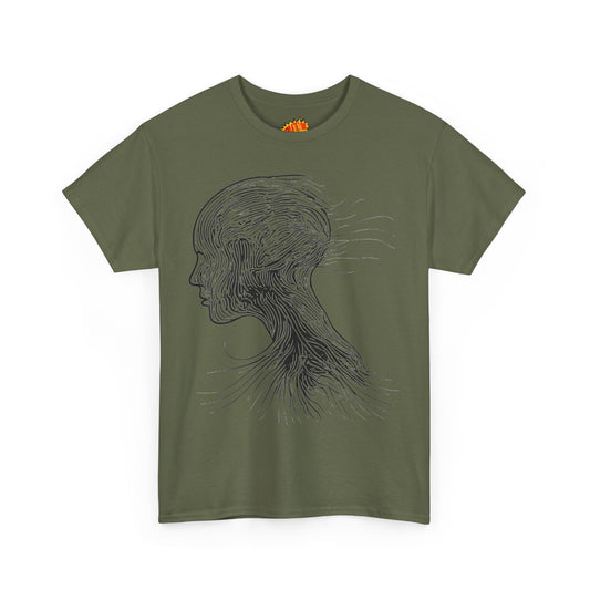 Face Silhouette Line Drawing Graphic Art Tee Shirt *Multiple Colors*
