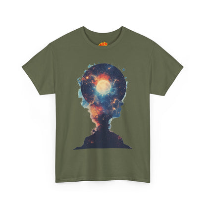 Abstract Galaxy Nebula Art w/Face Graphic Tee Shirt