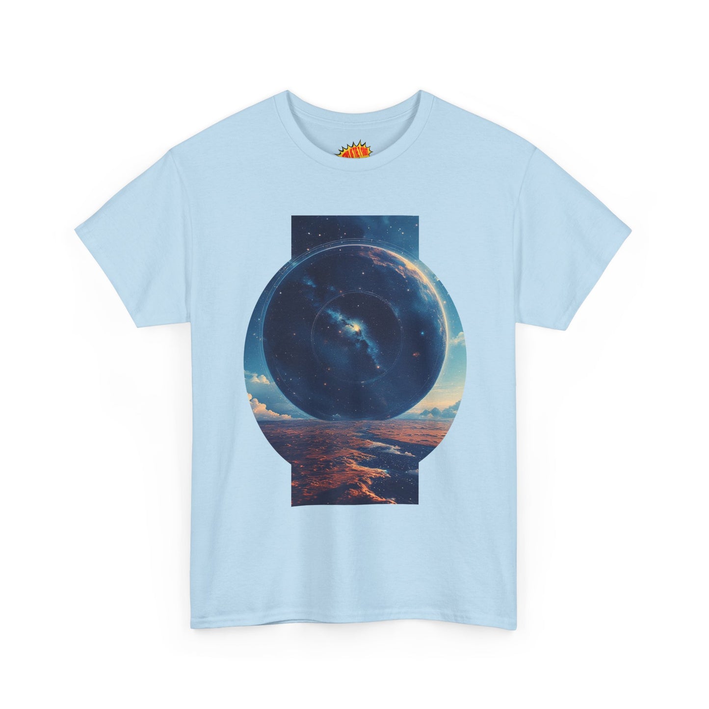 Round Galaxy Space Graphic Art Tee Shirt *Multiple Colors*