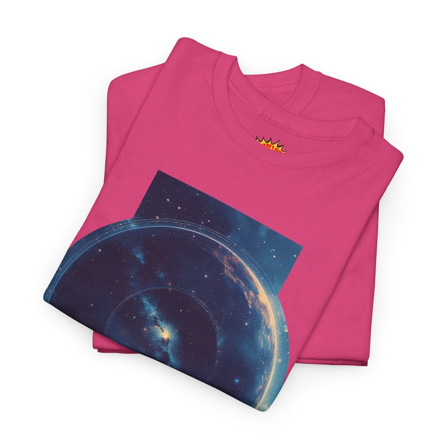 Round Galaxy Space Graphic Art Tee Shirt *Multiple Colors*