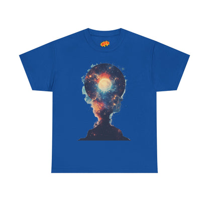 Abstract Galaxy Nebula Art w/Face Graphic Tee Shirt
