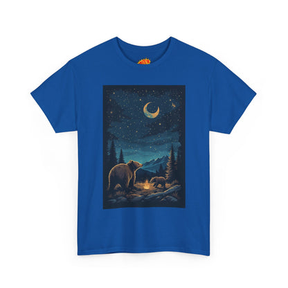Grizzly Bear with Cub Night Scene T-Shirt