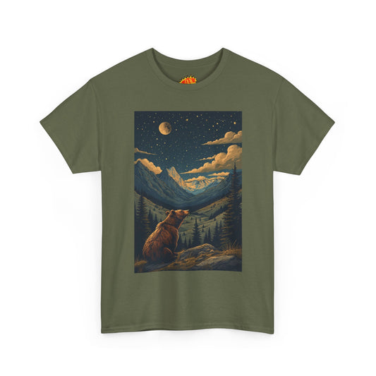 Vintage Style Grizzly Bear Mountain Valley T-Shirt *Multiple Colors*