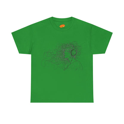 Line Drawing Portrait Graphic Musical Art Tee Shirt