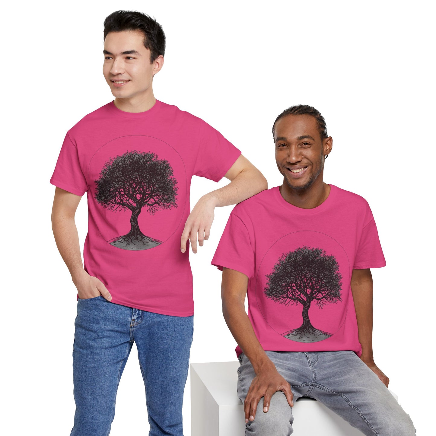 Circle Tree Sketch Drawing Graphic Art Tee Shirt *Multiple Colors*