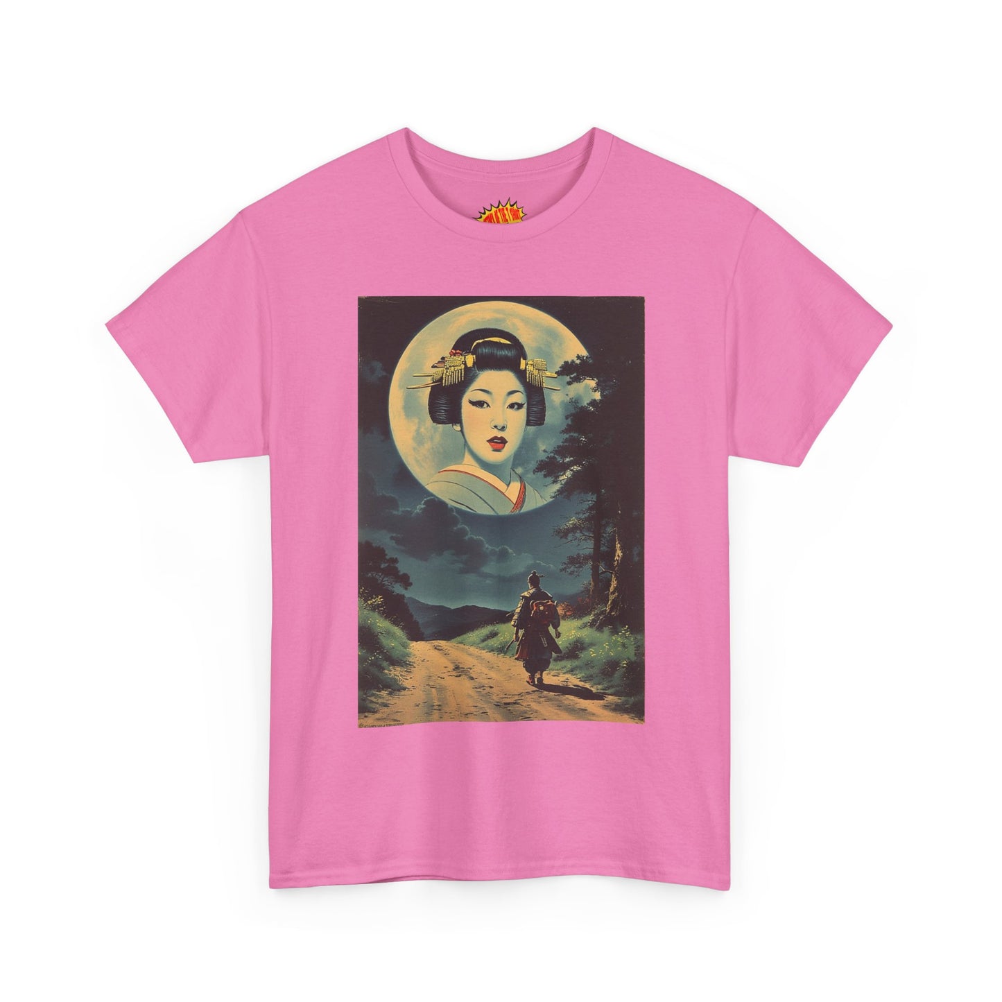 Night Traveller w/Full Moon Geisha Woman T-Shirt *Multiple Colors*