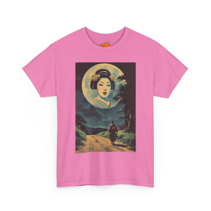 Night Traveller w/Full Moon Geisha Woman T-Shirt