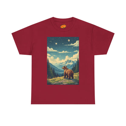 Mountain Bear Double Moon Scene T-Shirt