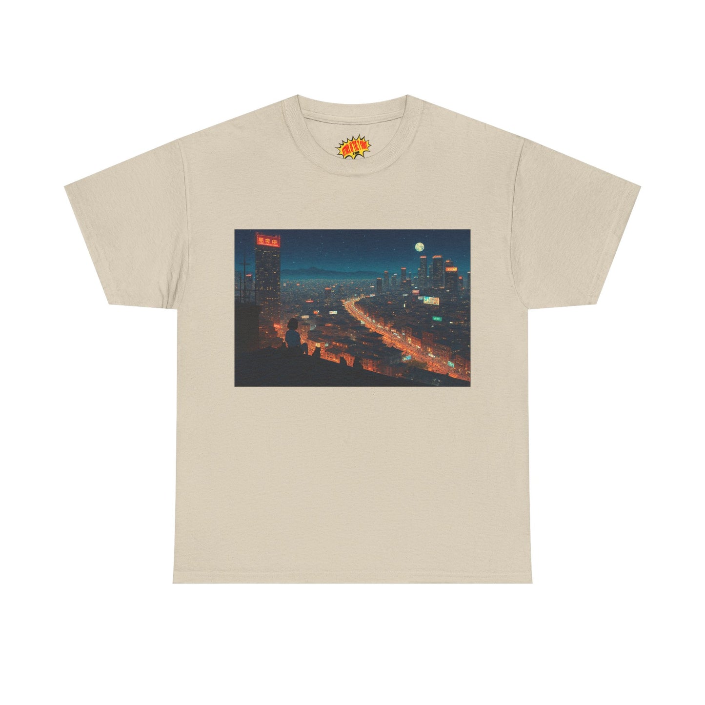 Anime Night Cityscape w/Cats T-Shirt *Multiple Colors*