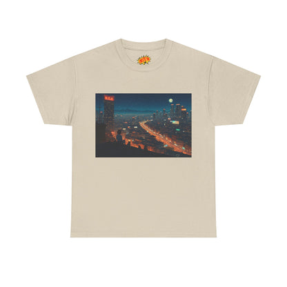 Anime Night Cityscape w/Cats T-Shirt