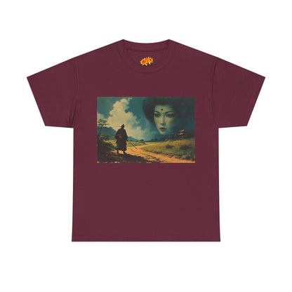 Walking Samurai w/Sky Geisha Woman T-Shirt