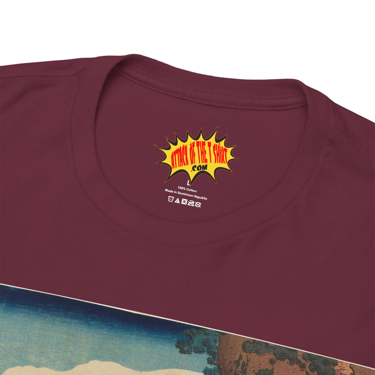 The Hanging-cloud Bridge by Katushika Hokusai - Heavy Cotton Tee *Dark Colors*