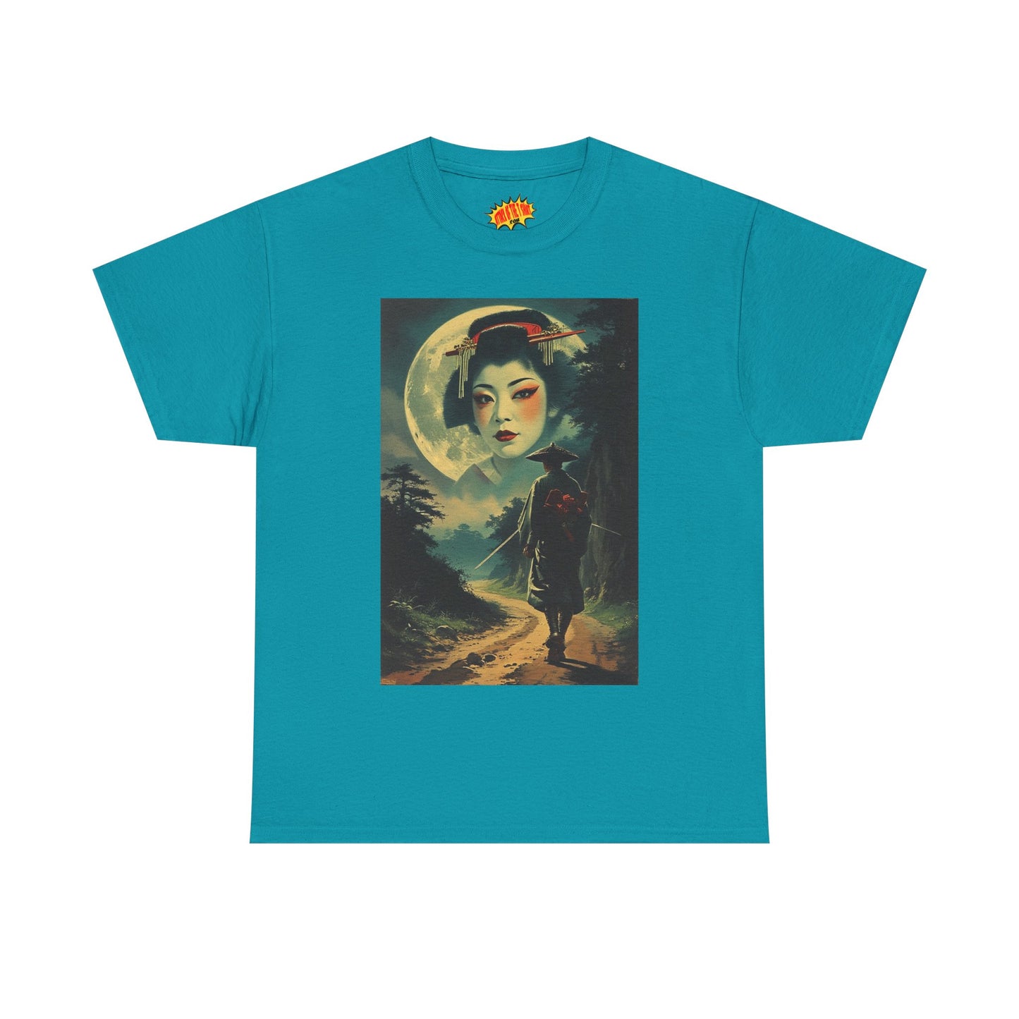 Night Traveller w/Full Moon Geisha T-Shirt *Multiple Colors*