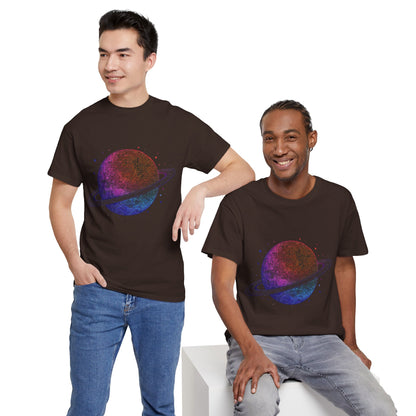 Space Art Ringed Planet Graphic Tee Shirt