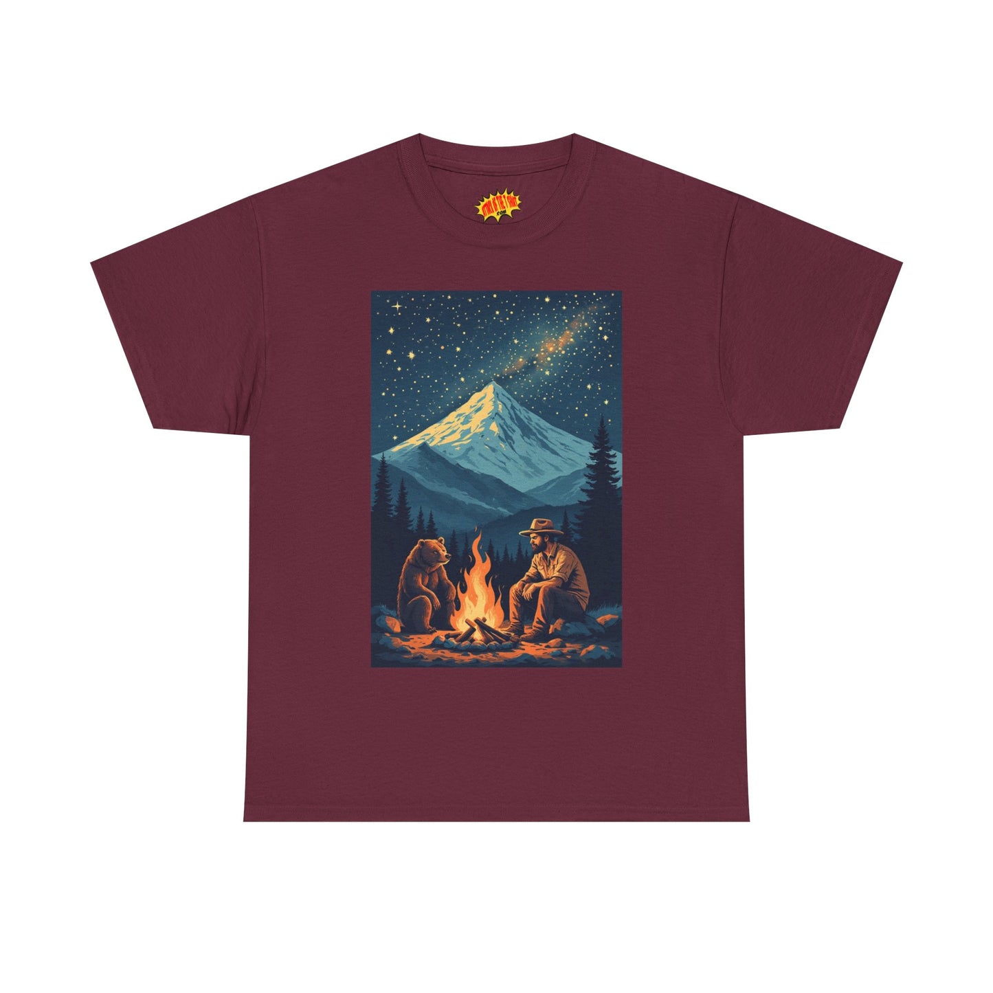 Mountain Man w/Bear Campfire T-Shirt *Multiple Colors*