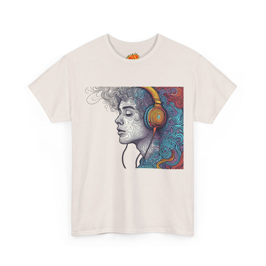 Color Line Drawing Portrait Graphic Art Tee Shirt *Multiple Colors*