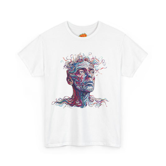 Line Drawing Multicolor Portrait Graphic Tee Shirt *Multiple Colors*