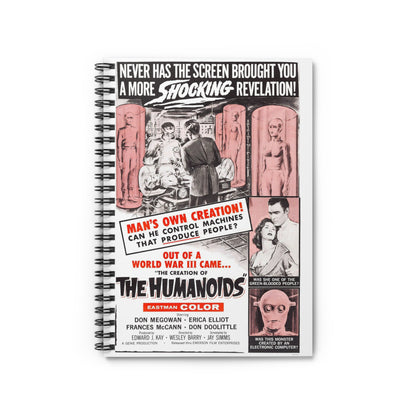 The Creation of the Humanoids - Vintage Movie Poster Notebook