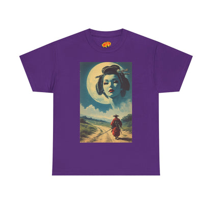 Travelling Samurai w/Moon Geisha Woman T-Shirt