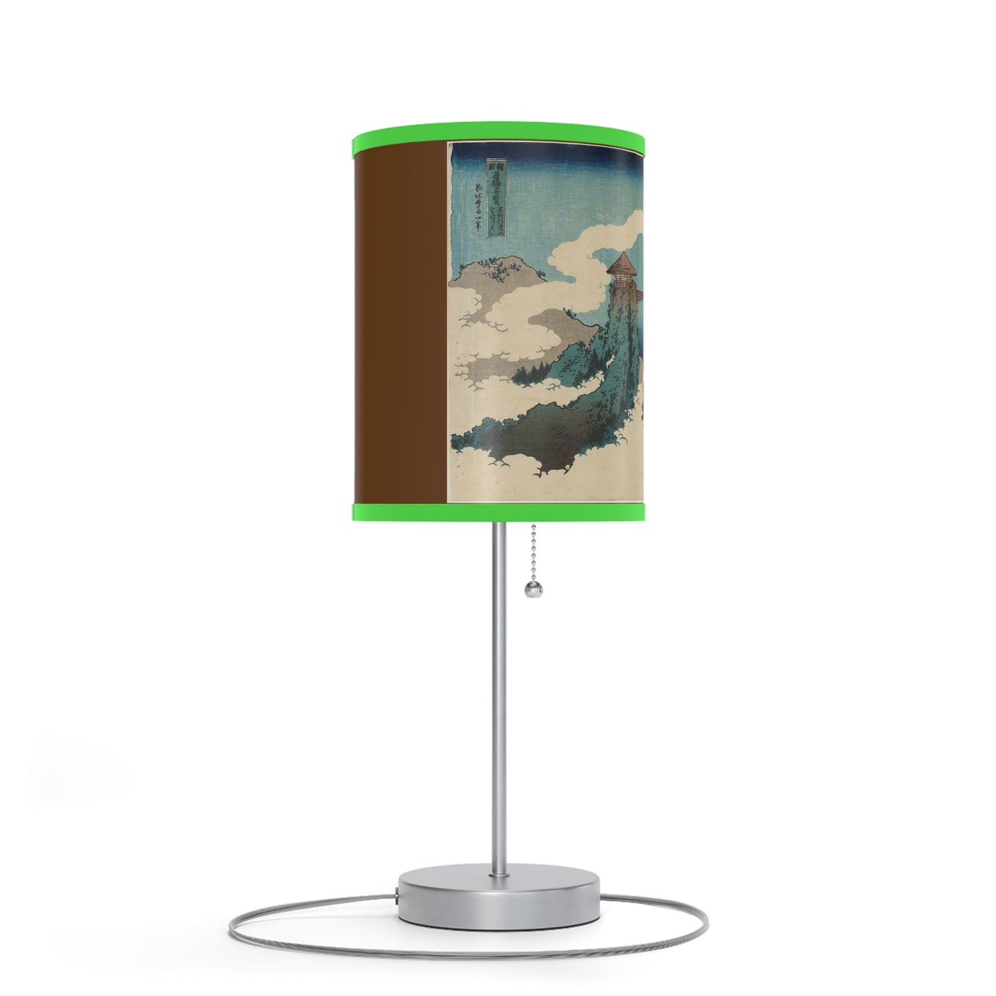 Hanging Cloud Bridge Japanese Woodcut Lamp
