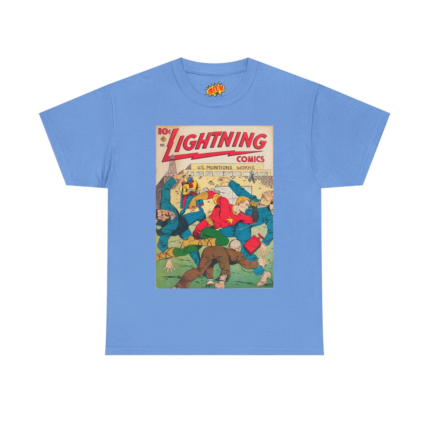 Lightning Comics Dec. Comic Tee Shirt *Multiple Colors*