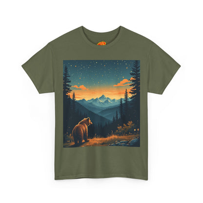 Mountain Bear Sunrise Scene T-Shirt