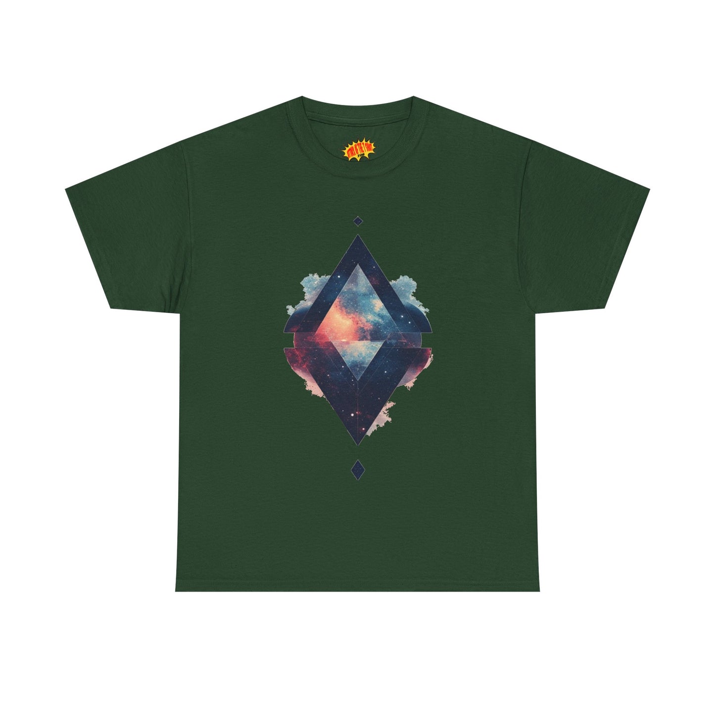 Split Diamond Shape Nebula Graphic Space Art Tee Shirt *Multiple Colors*