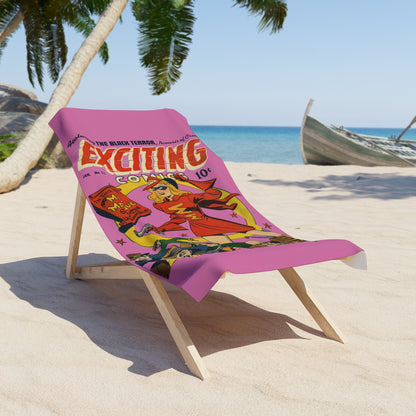 Miss Masque Beach Towel Pink