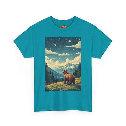 Mountain Bear Double Moon Scene T-Shirt