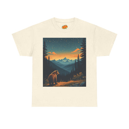 Mountain Bear Sunrise Scene T-Shirt